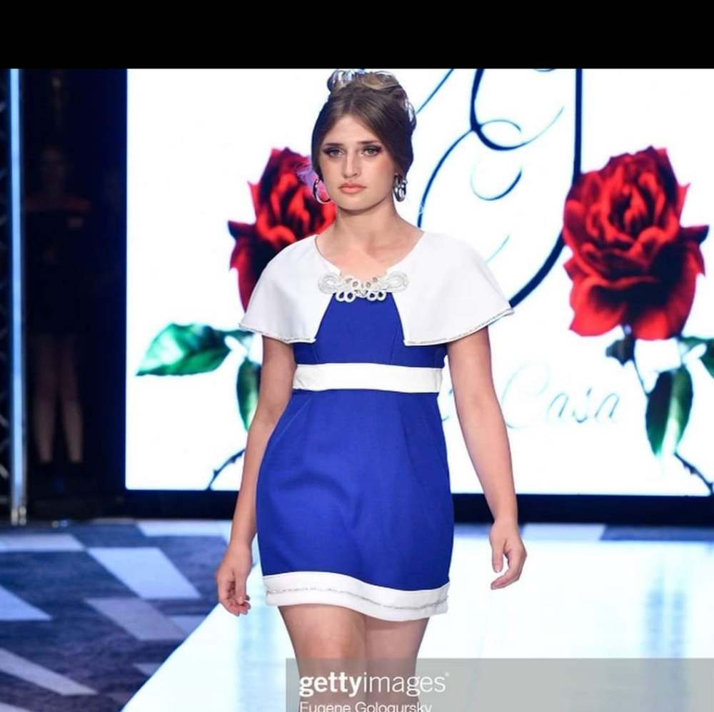 Custom OOAK Alyssa Casa Nautical/Navy Dress size 0/2